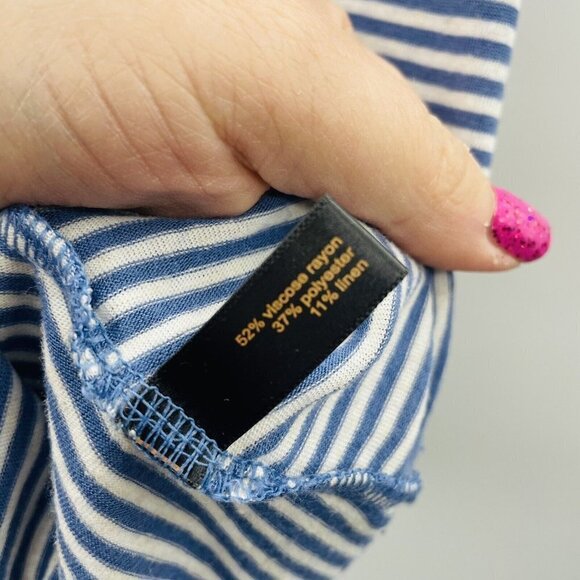 Outback Red for The Limited Womens Size XS Racerback Striped Tank Top Blue 566 - Picture 5 of 5